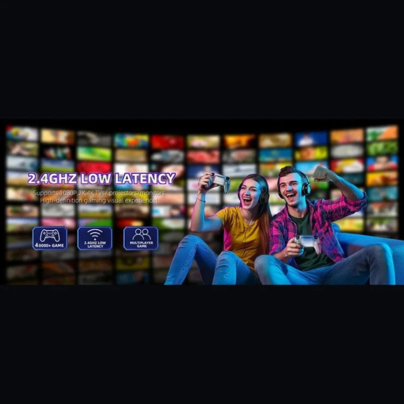 M15 4K TV Game Stick Retro Spelkonsol – 64GB/128GB 20 000–40 000 Spel 23 Emulatorer Trådlösa Handkontroller HDMI