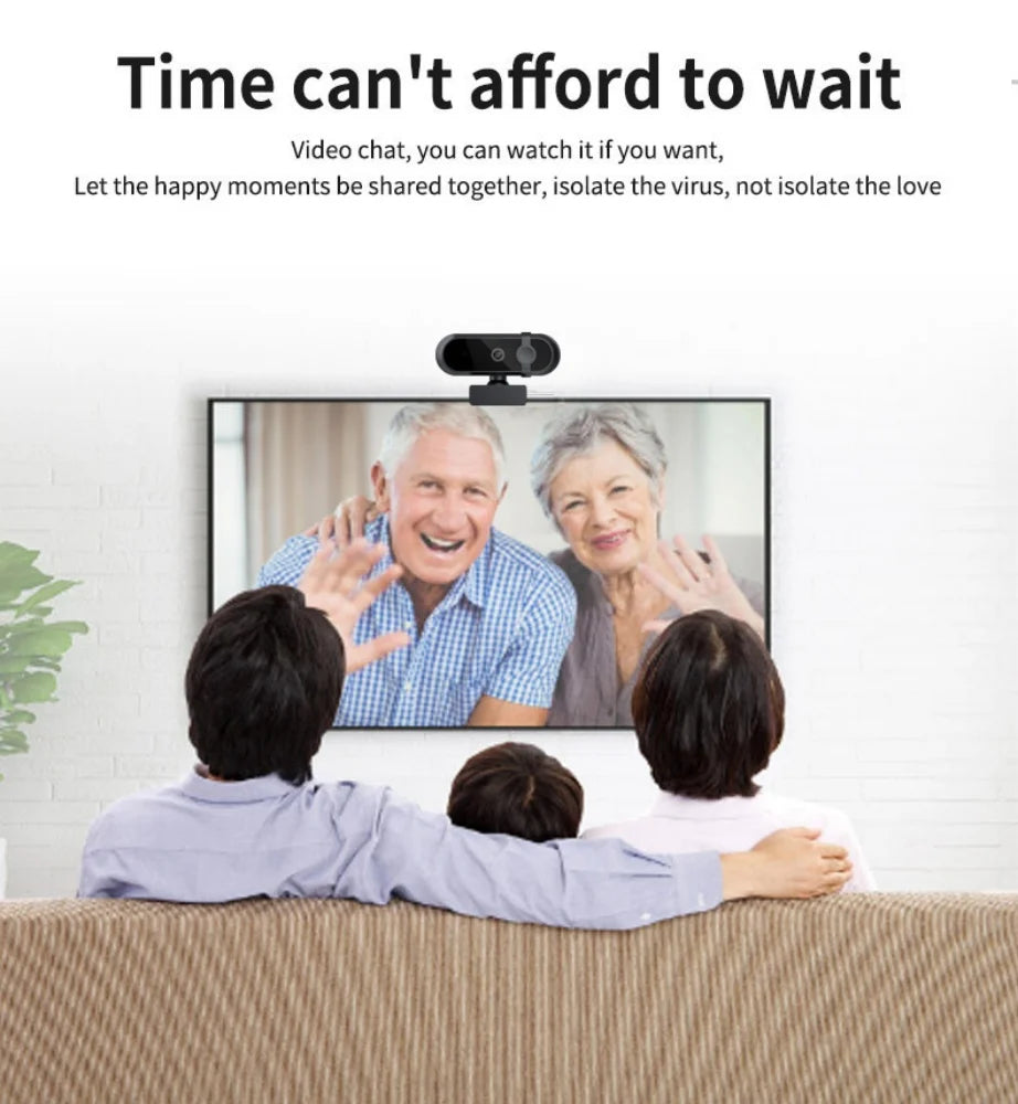4K 2K Autofoucs Microphone Webcam 30fps Full HD for Gamer Live Video Calling Online Meeting Driver Free USB Plug Privacy Cover