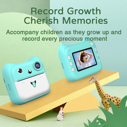 Kids Camera Instant Print 1080P HD Toddler Digital Video Camera 2.4-Inch Toy for Girls Boys Age 3-12 Christmas Birthday Gift