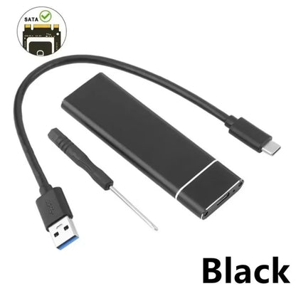 M.2 SSD Case M.2 HDD Enclosure Case Hard Drive Box B&M Keys External Hard Drive Box USB C Interface Support SATA & NGFF Protocol