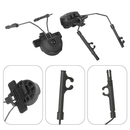 BOOIU Tactical Headset Bracket Wendy Helmet Earphone Buckle Stand ARC Rail Adapter Mount Comtac II Noise Cancelling Headset