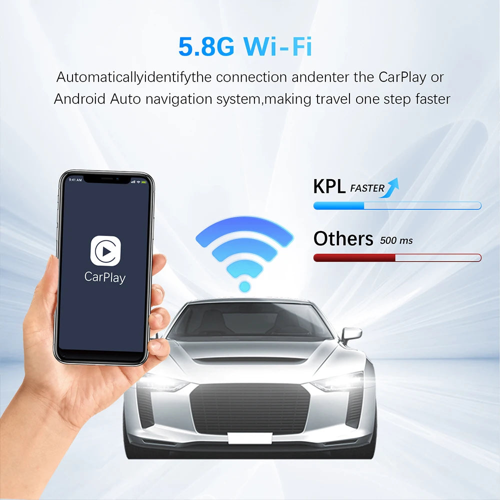 2026 Anyfar 2 in 1 Wireless CarPlay Adapter&Android Auto Wireless Adapter 5Ghz WiFi USB Plug Play CarPlay Wireless