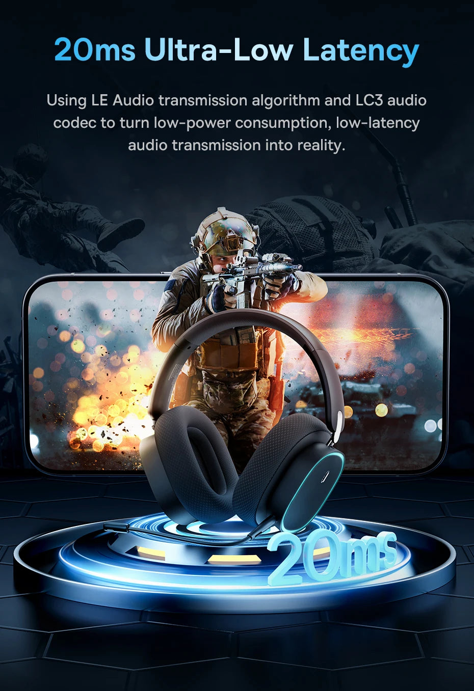 Baseus GH02 Trådlösa Gaminghörlurar med Mikrofon