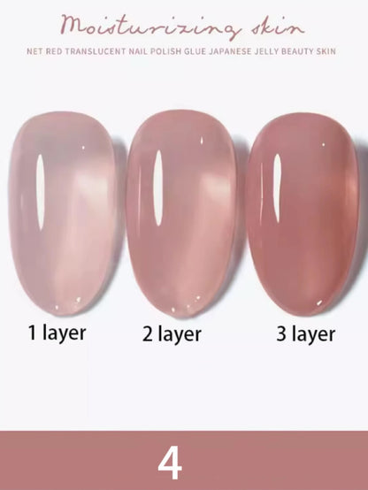 1-30pcs PSK Nude Pink Color Nail Art Ice Transparent Bare Color Nail Enamel 2026 New Net Red Popular White Gel Nail Polish