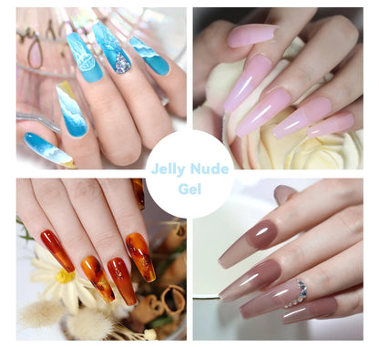 Clou Beaute 12pcs TPO & HEMA FREE Nail Gel Polish Set Red Pink Nude Green Yellow Purple UV Gel Nail Semi Permanent Nail Varnish