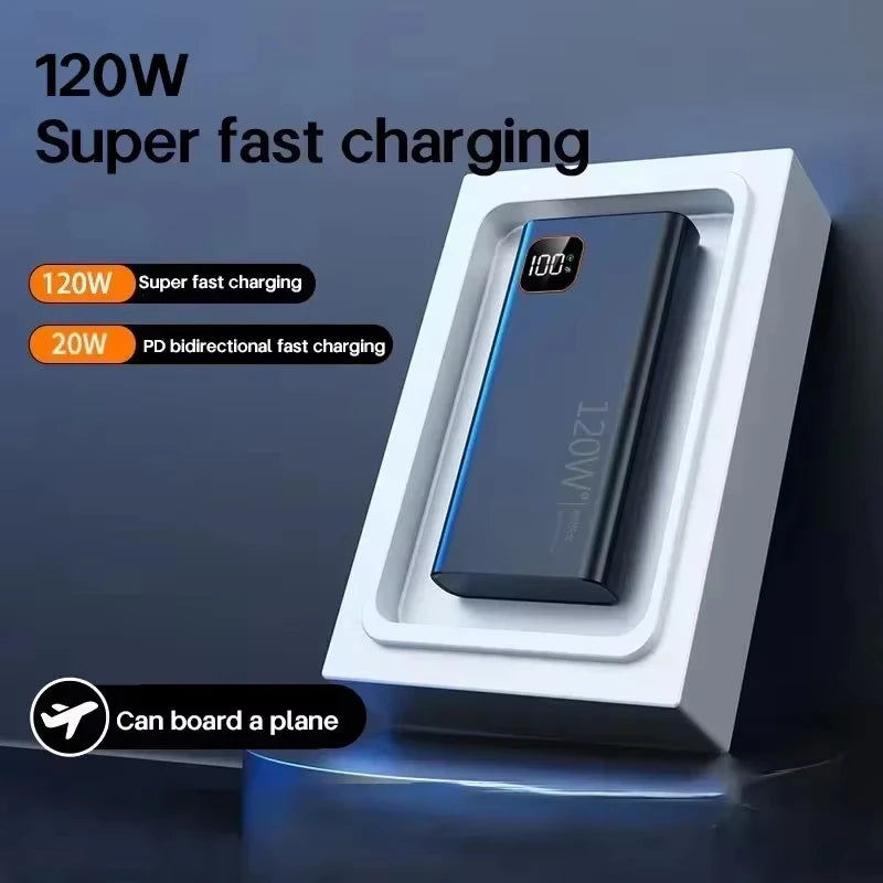 Redmi 500000mAh Large Capacity Power Bank Portable 120W Super Fast Charging External Battery Charger Powerbank For iPhone Xiaomi