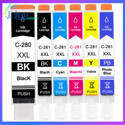 PGI-280 / CLI-281 Bläckpatron XXL Kompatibel för Canon PIXMA-skrivare