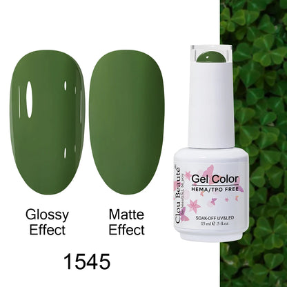 Clou Beaute Gel Nail Polish Neon Brown Royal Blue Red Green Pastal Nude Nail Art Varnishes Gel Lacquer Top Coat UV Gel Nail