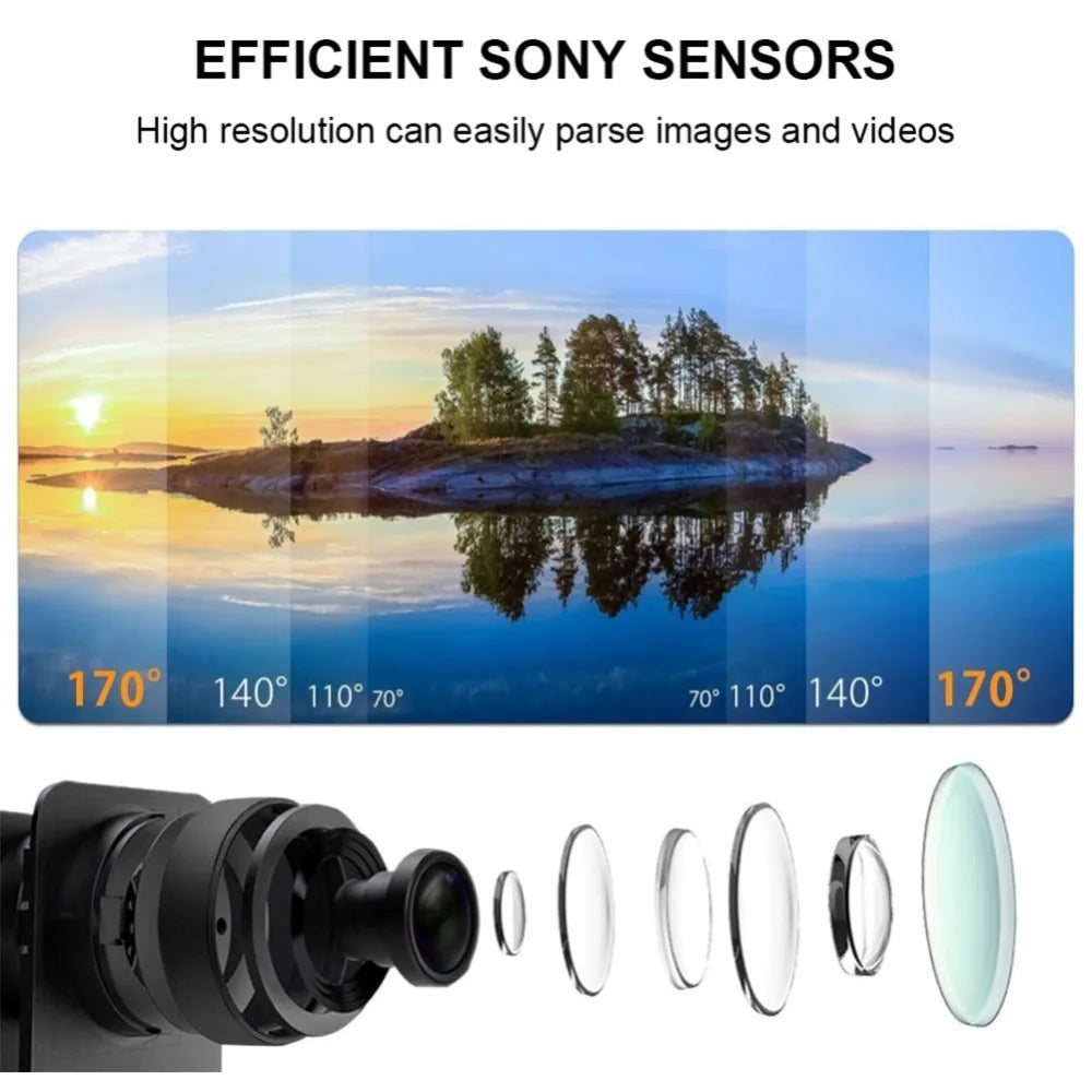 Ultra HD 4K Action Camera 30fps/170D Underwater Helmet Waterproof 2.0-inch Screen WiFi Remote Control Sports go Video Camera Pro