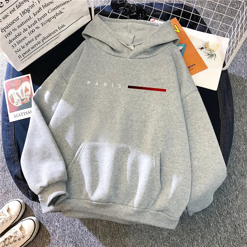 Paris Letter Womens Sweatshirts Printed Home Casual Hoodies Sports Pullover Tops Daily High Quality Woman Clothing Autumn Winter