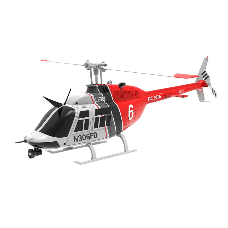 RC Helikopter Bell 206 – 4CH 2.4GHz 6-axlat Gyro Höjdhållning App-styrd 80–100m CE Inomhus/Utomhus C138 2026