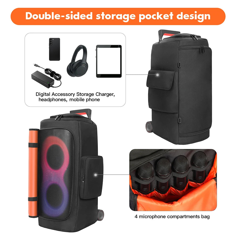 Speaker Dust Cover Waterproof Speaker Protective Cover Double-Sided Storage Bag for JBL PARTYBOX 310/320/110/120/520/710/1000