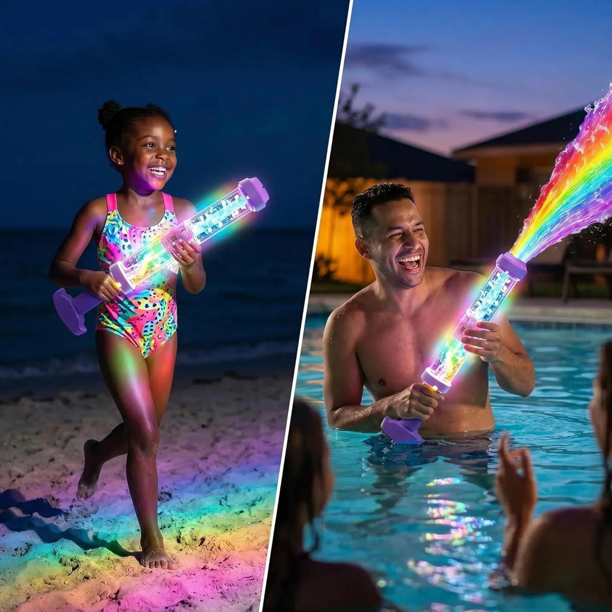 LED Regnbåge Vattenpistol för Utomhusspel