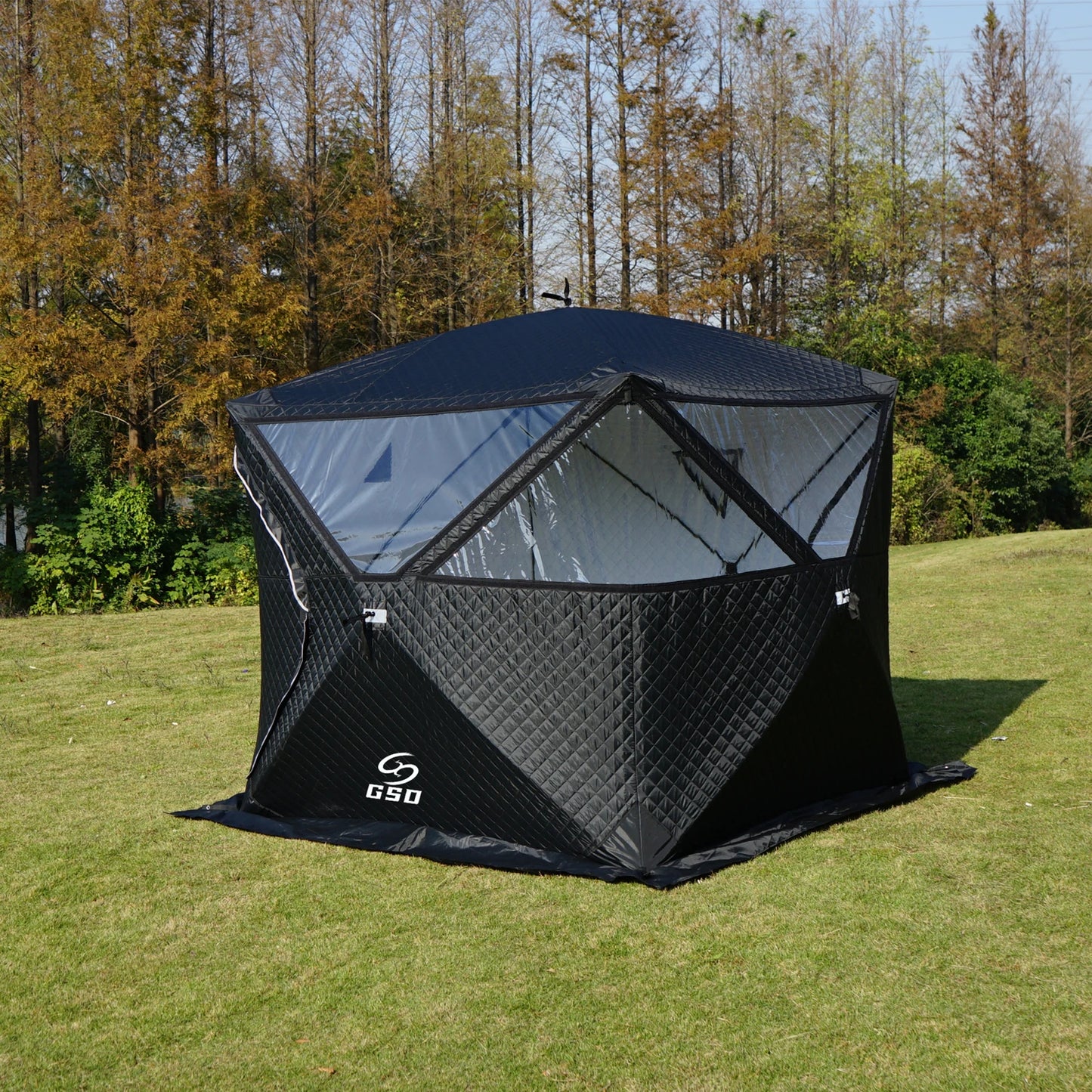 Outdoor Sauna Tent Portable Fireproof Camping Warm Ice Fishing Automatic Tent for Camping, Backyard, Home Gym