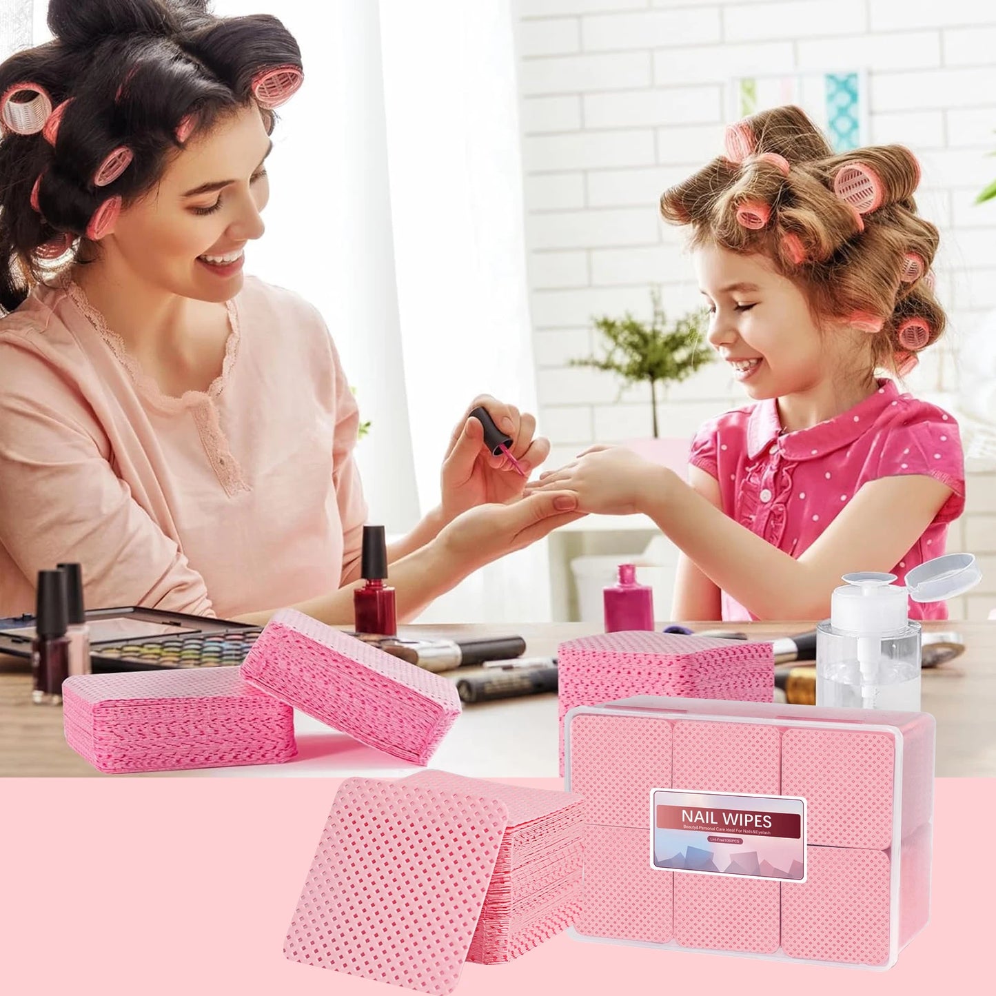 1080pcs Boxed Nail Art Lint-Free Eyelash Glue Wipes Paper Gel Polish Remover Clean Glue Cotton Pads Beauty Cleaning Tools