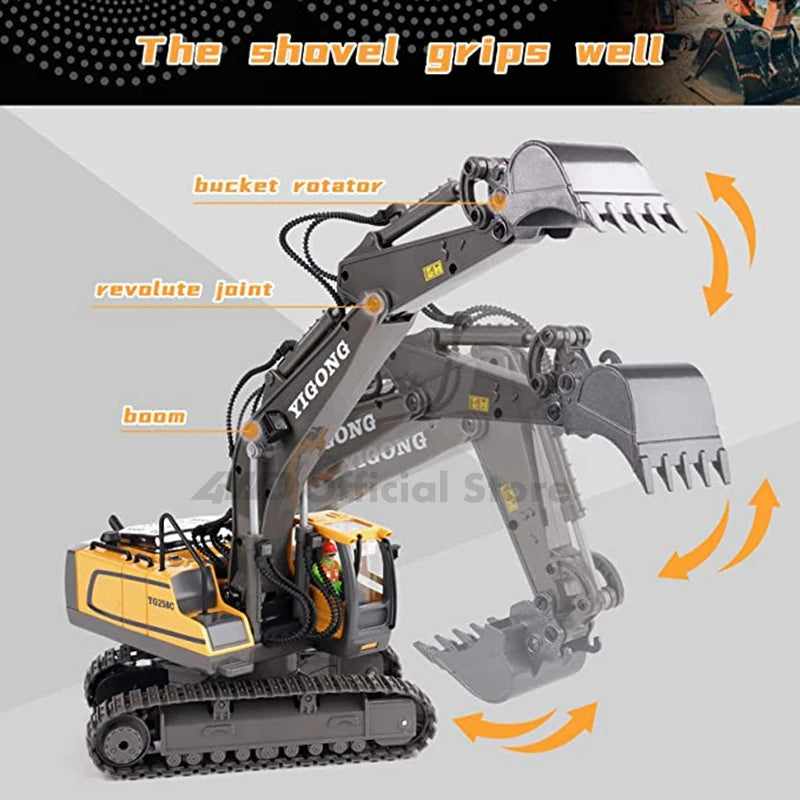 Oike 4WD Radiostyrd Grävmaskin Dumpare Bulldozer RC-bil