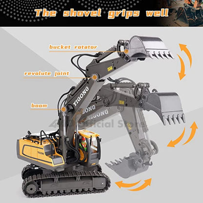 Oike 4WD Radiostyrd Grävmaskin Dumpare Bulldozer RC-bil
