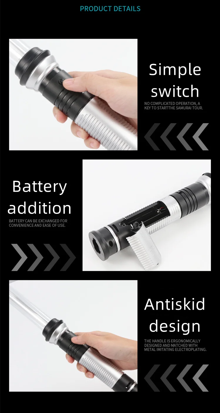 Lightsaber 2 In 1 RGB Adjustable Light Saber Toys Children Double Switch Sword Toys For Boys Luminous Gifts Light Saber