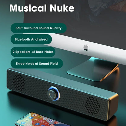 Wired Wireless Bluetooth Speaker Sound Box Bar Soundbar Computer PC TV Laptop Desktop Music Portable Caixa De Som Audio System