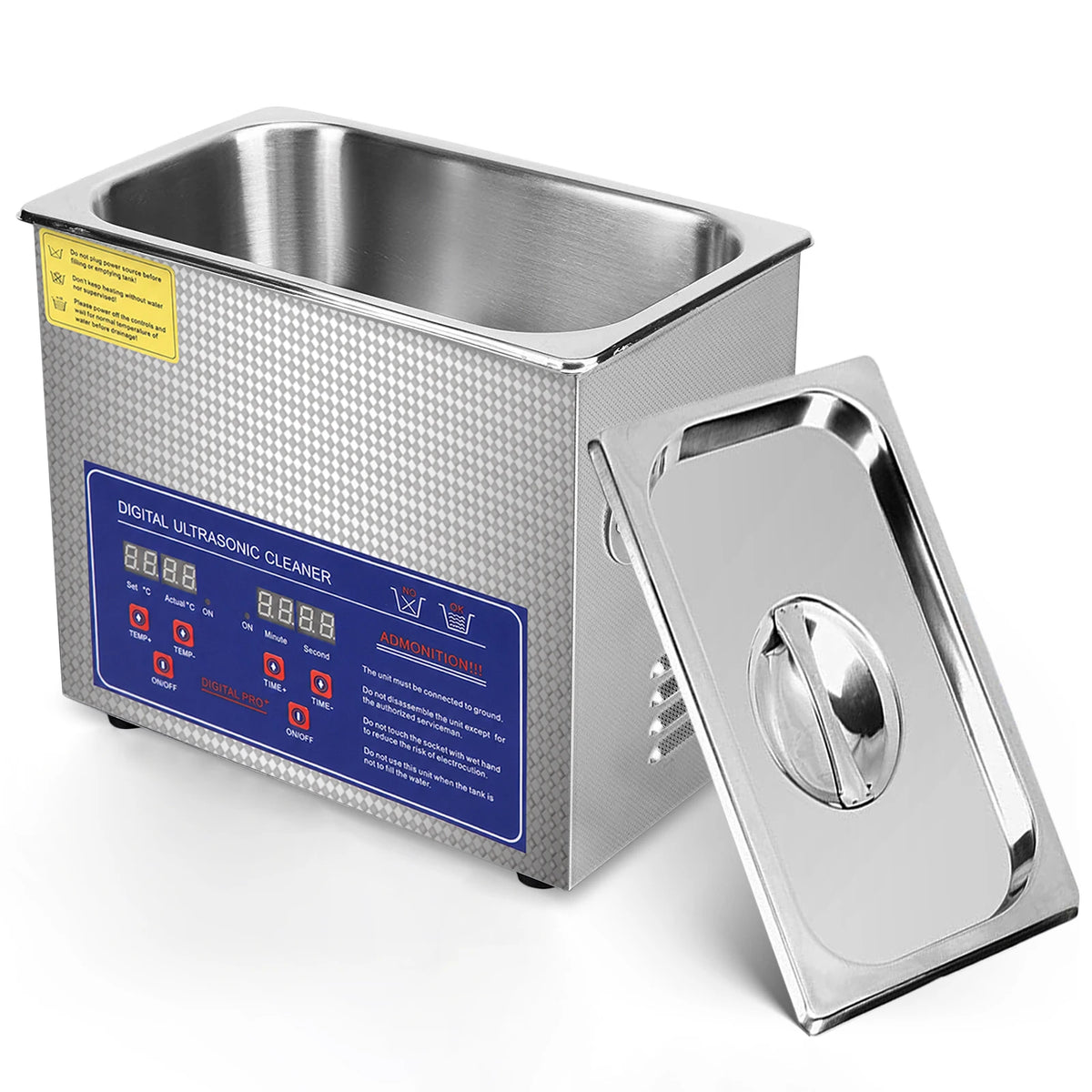 Sihao ultraljudstvätt 40 kHz med värme och digital timer – 1,3–30 liter