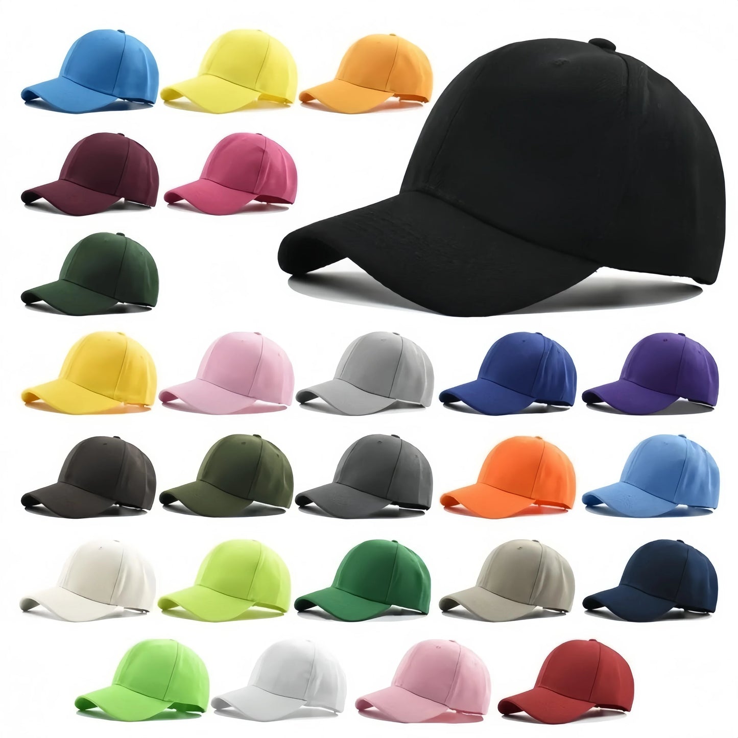 2026 New 1PC multiple colors unisex all season fashionable sun shading hip-hop solid color baseball cap