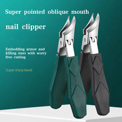New Pointed-Nose, Beveled, Original Large-Opening Nail Clippers, Pointed-Nose Nail Cutters, Nail Trimmers, Household Pedicure Kn