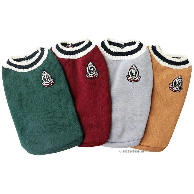 Cat Dog Sweater V-neck Pullover Winter Pet Clothes for Small Dogs Cat Vest Puppy Jacket Pet Cat Clothing Kitty Costume