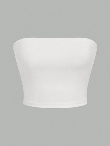 Axelbandslösa tubtoppar dam – 3-pack korta toppar, XS–XL
