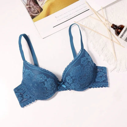 Beauwear B C Small Chest Size Women Bra Thin Cup Mold Soft Cotton Brassiere Hollow Out Lace Underwear Sexy Lace Bh 34 36 38