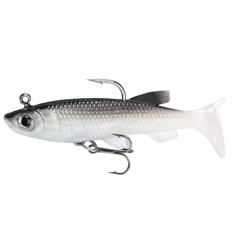 Wobblers Silicone Soft Bait 7.5cm 12g T Tail Swimbait Artificial Rubber Bait Pike for Bass Carp Fishing Lures