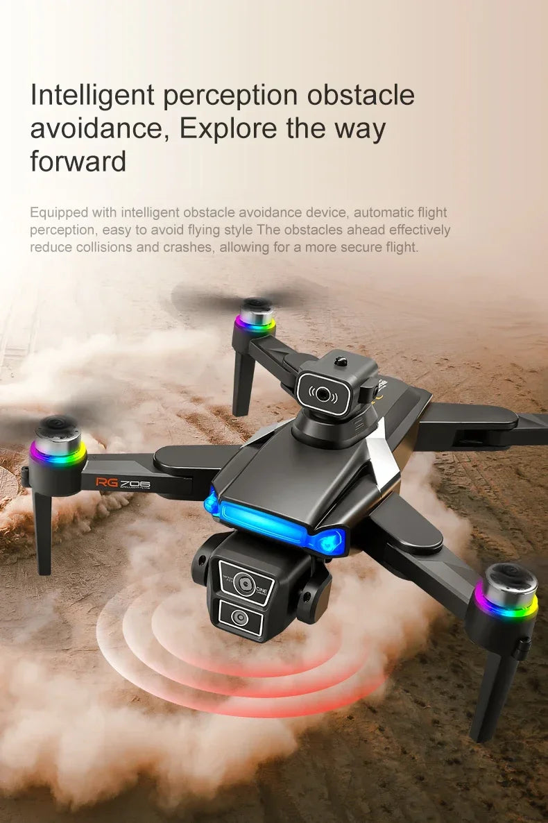 RG706 MAX GPS Drone 8K Professional Dual HD Camera 5G WIFI FPV 360° Obstacle Avoidance Brushless Large Screen Rc Quadcopter Dron