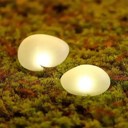 IWP Solcells Stenlampa Frostad – IP65 4 LED 6–8h Ljustid Automatisk Dag/Natt Trädgård Gräsmatta Vit Varmvit Färgad