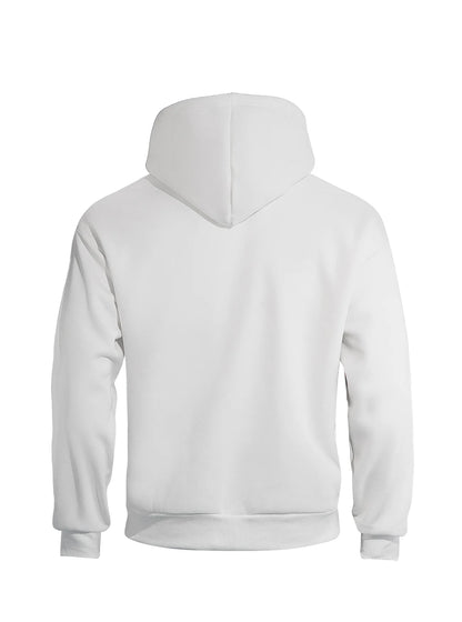 Autumn Men's Double-Layer Hooded Zip-Up Sweatshirt, Loose Casual Fit with Front Pockets, Ideal for Outdoor and Streetwear Style