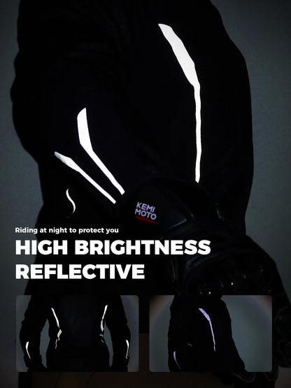 Motorcycle Riding Jacket Summer Breathable Men Women with 7Pcs Set CE Protective Gear Soft Mesh Body Protector Moto  Equipment
