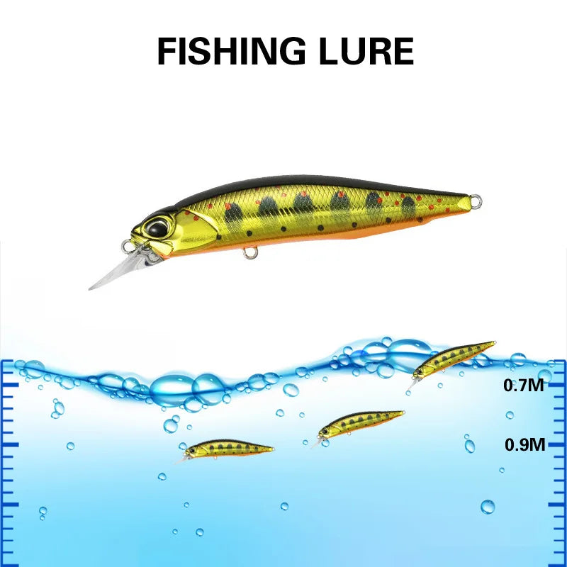 Minnow Fishing Lure Wobbler Rozante 77SP Long Cast Hover Swaying Lure Jerkbait Artificial Bait Culter 77mm/63mm Alburnus Bait