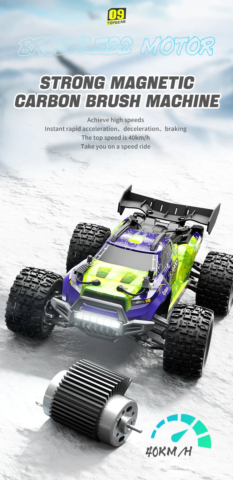 Teeggi 1:16 RC-bil 4WD 7.4V