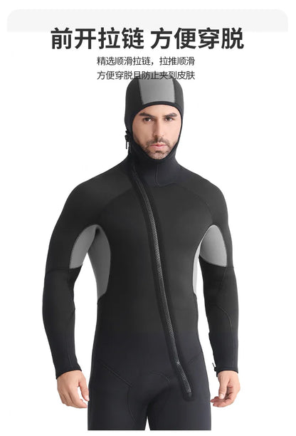 1,5mm Neopren Våtdräkt Herr – Helkropp, Långa Ärmar, Dykning & Surfing, M–XXXL
