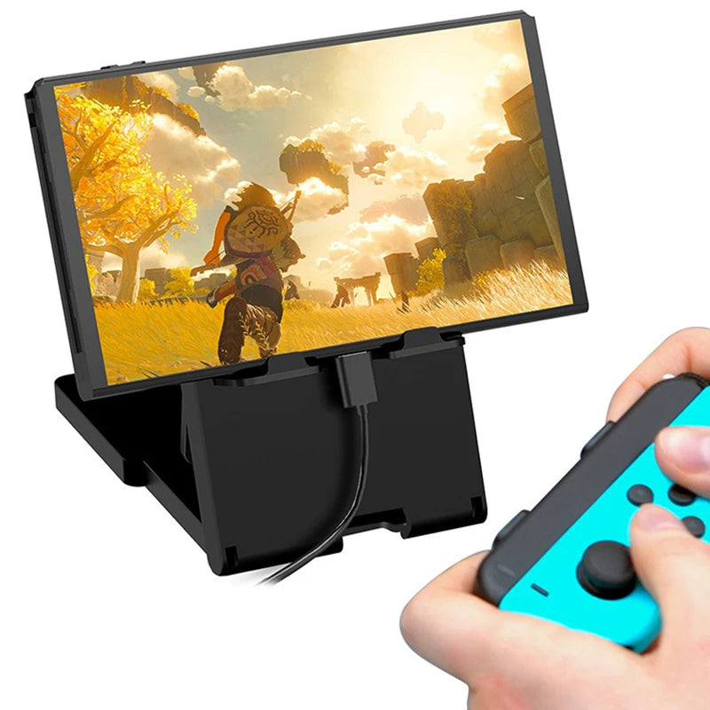 For Funda Nintendo Switch Lite Stand Foldable Bracket with 5 Game Cards Storage for Nintendo Switch OLED Console Display Rack