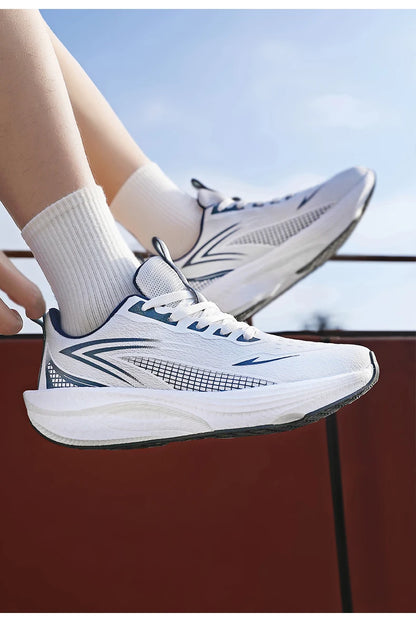 Lightweight Men's Running Sneakers Carbon Board Speciality Marathon Men Sports Breathable Walking Athletic Nonskid Sneakers Man