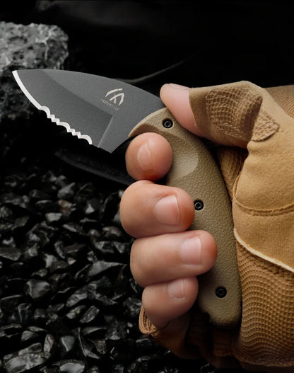 Simple and portable straight knife with sheath storage, anti slip and comfortable handle, outdoor outing, fishing, gardening, mu