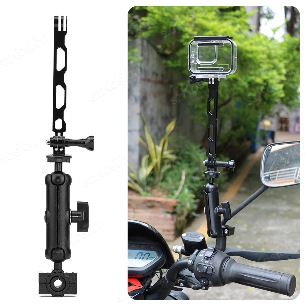 For Insta 360 X5 X4 X3 GO 3S Motorcycle Bicycle Clip Bracket for GoPro 13 12 11 DJI Action 6 Bike Selfie Stick Camera Accessory