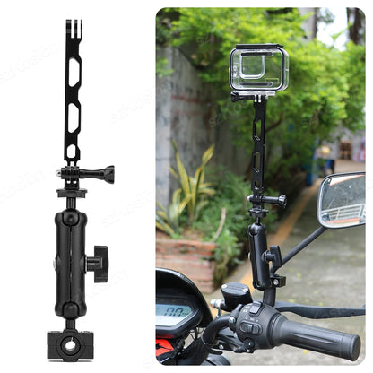 For Insta 360 X5 X4 X3 GO 3S Motorcycle Bicycle Clip Bracket for GoPro 13 12 11 DJI Action 6 Bike Selfie Stick Camera Accessory