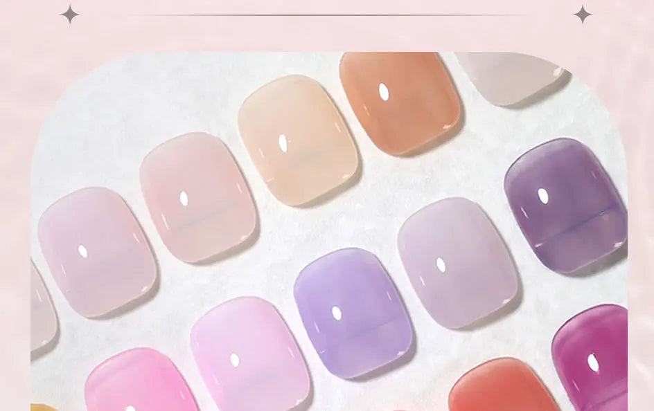 Clou Beaute Transparent French Gel Polish Translucent Nude Pink Red Jelly Glass Milky White Varnish Rainbow Color Nail Art