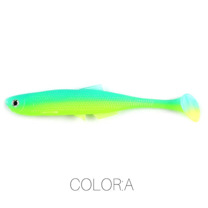 Supercontinent leanness ShadTeez T-tail 5cm/7.5cm/12cm Pike Zander Predator Fishing 3d eyes Soft lure Fishing lures