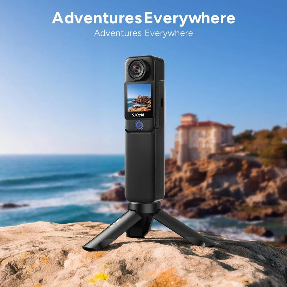 4K VLOGGING Camera C300 SJCAM With Mini Tripod Necklace, Long Battery Six-Axis Gyroscope Anti-Shake Sports Cam for Travel