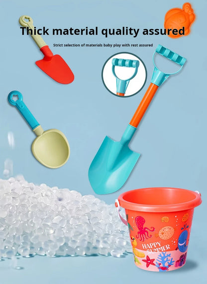 Barnstrandleksaker Set – 10/14/16 Delar Hink Spade Flaska Sand & Snö CE-märkt Utomhusleksak DSUE 2026