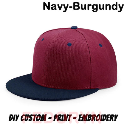 FEDORYN Snapback Keps Splice-Färger Hip Hop – 40 Färger Akryl/Polyester Justerbar Unisex Anpassad Brodyr Tryck Grossist Dropshipping