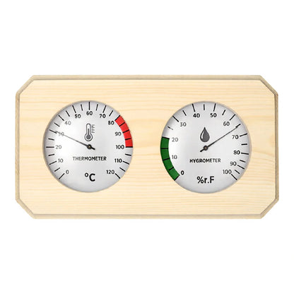 Bastutermometer & Hygrometer i Trä – Digital, ±1°C Noggrannhet, 26,7×14 cm