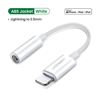 UGREEN Adapter for iPhones MFi DAC Lightning to 3.5mm Headphone Adapter For iPhone 12 11 Pro max xr Aux Cable Phone Accessories