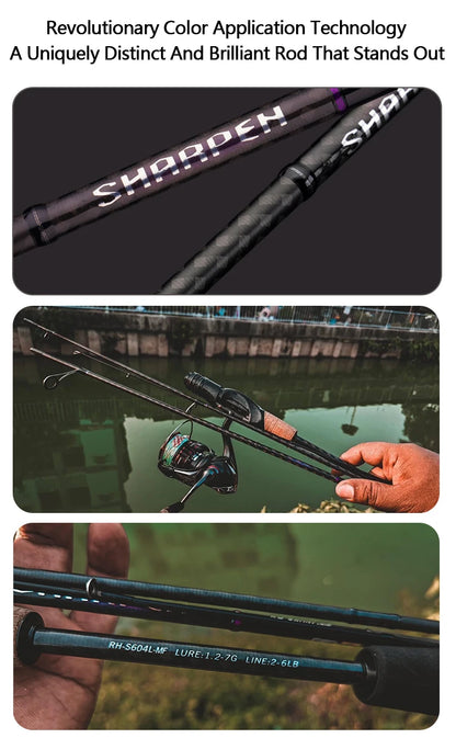 PURELURE SHARPEN Travel Soft Lure Long Spinning and Casting XF/MF Action Rods FUJI Components Bass Pike Rod Fishing Rod Reel